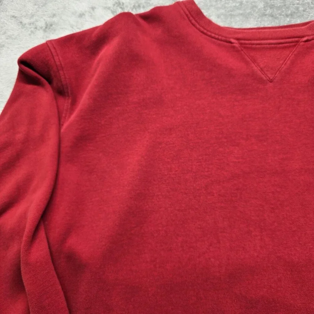 Tommy Hilfiger Crew Neck Sweatshirt Mens‎ XXL Red Pull-Over Embroidered Flag